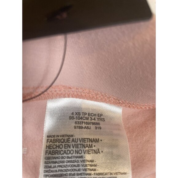 Converse Leggings Girls Size 4 XS 3 - 4 Years old Pink w/ Logo Lettering  NEW - Picture 7 of 12